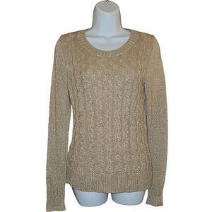 Banana Republic - Metallic Cable Knit Sweater - XS
